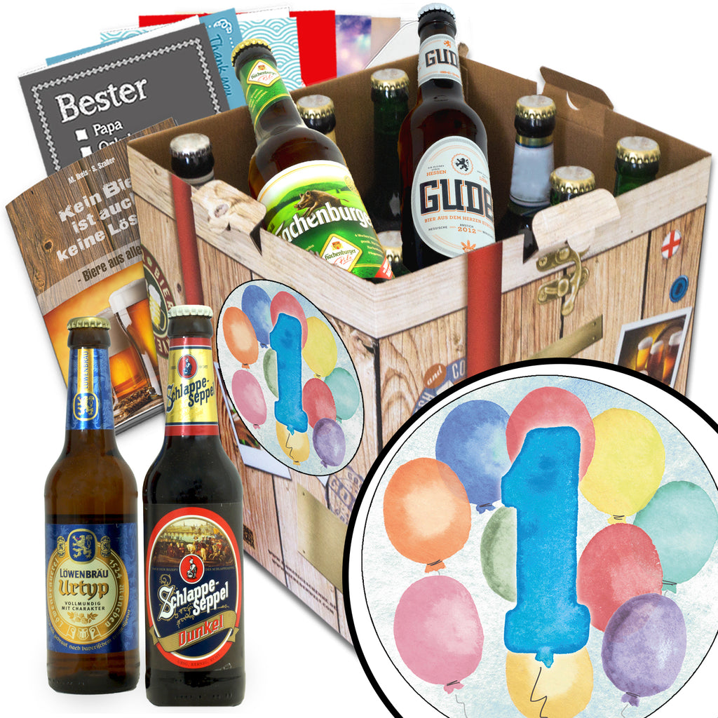 Jahrestag 1 | 9 Spezialitäten Biere aus Deutschland | Geschenkbox