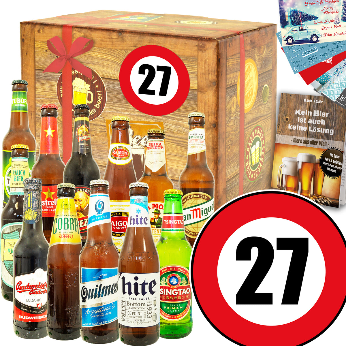 Zahl 27 | 12x Biere der Welt Exoten | Bierbox