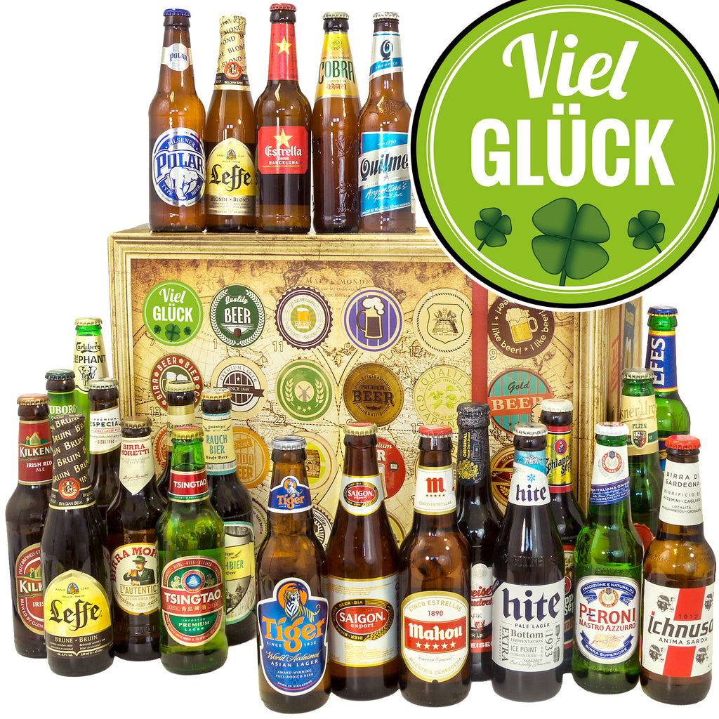 Viel Glück | 24x Biere aus aller Welt | Box