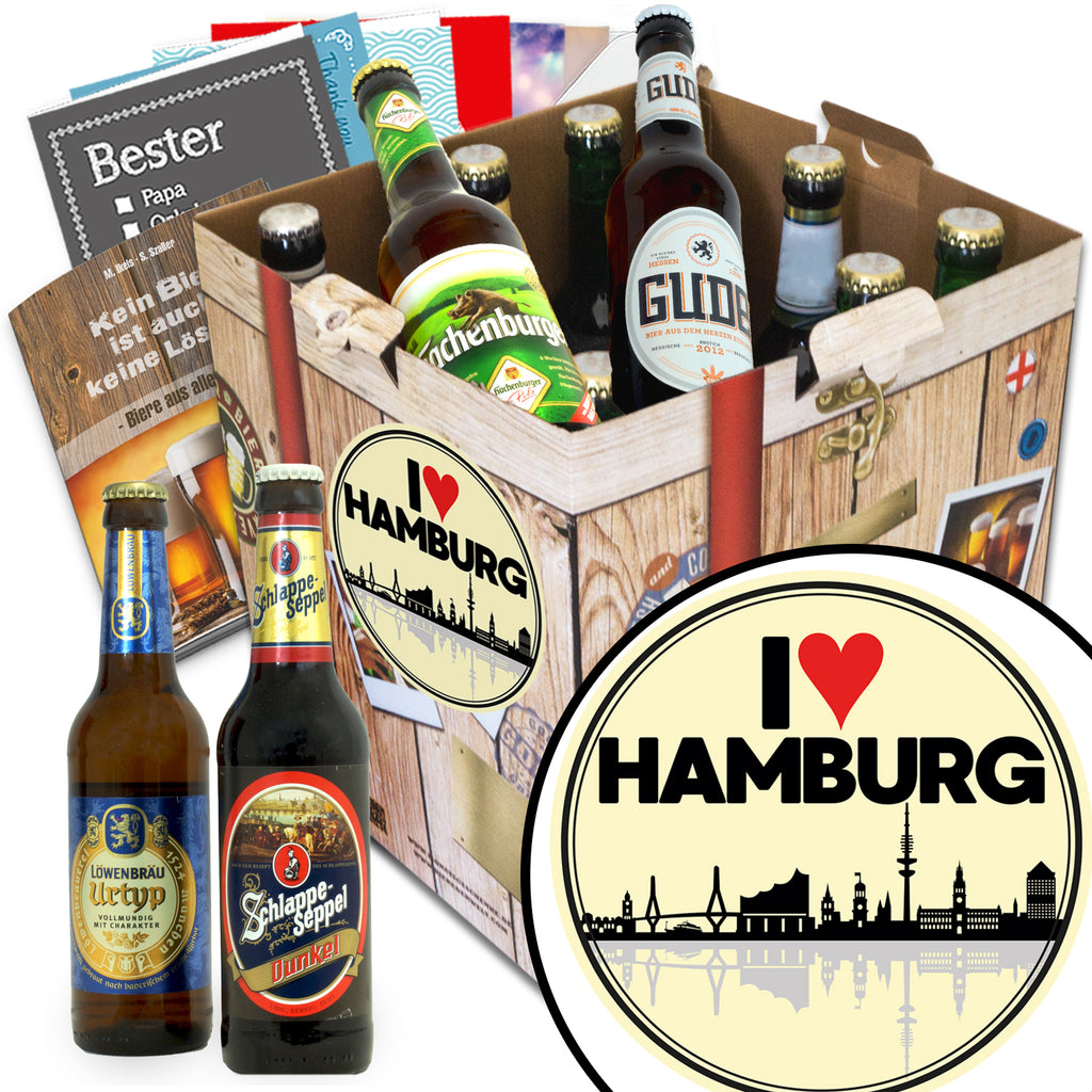 I love Hamburg | 9 Biersorten Bier Deutschlandreise | Probierpaket