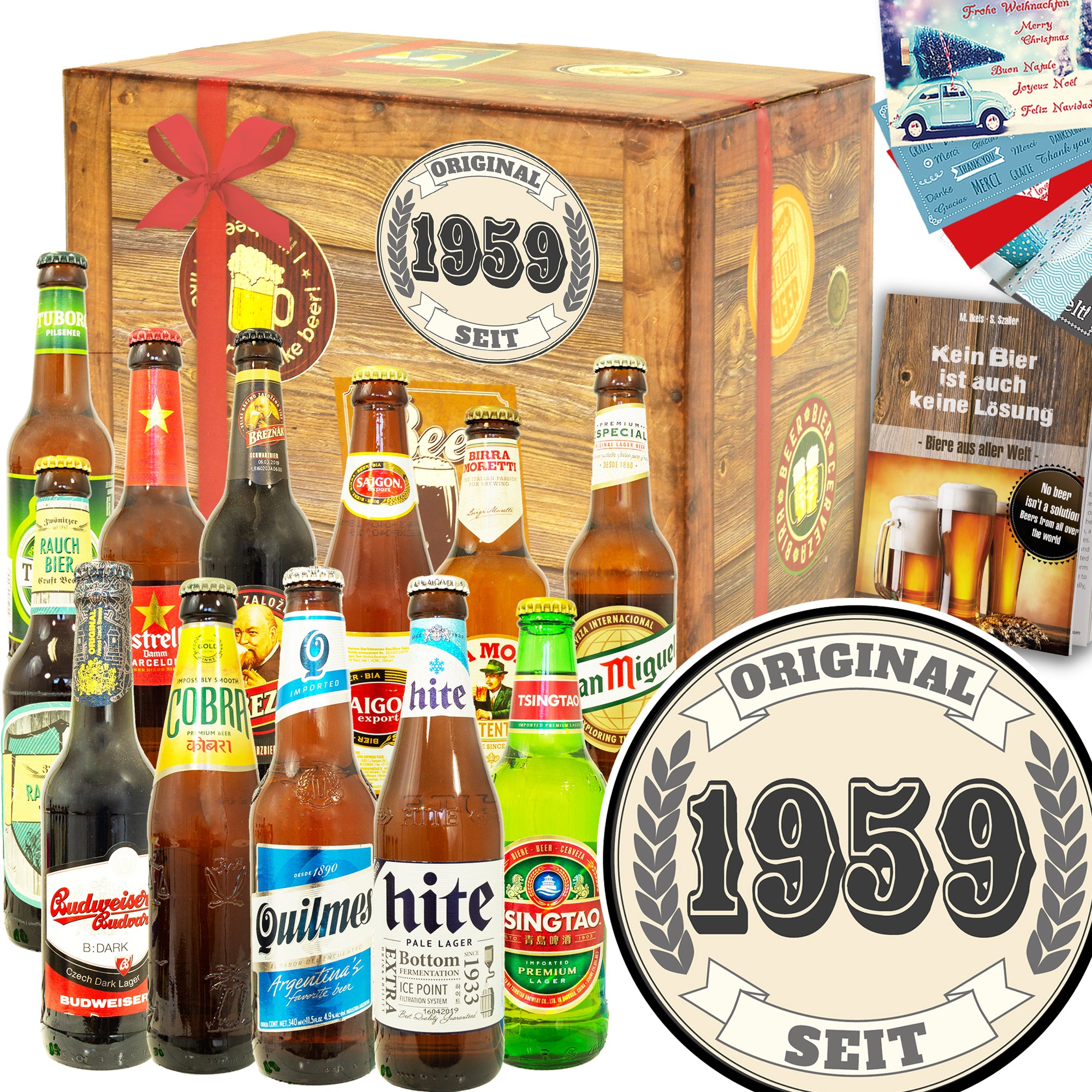 Original seit 1959 | 12 Biersorten Bier aus aller Welt | Geschenkkorb