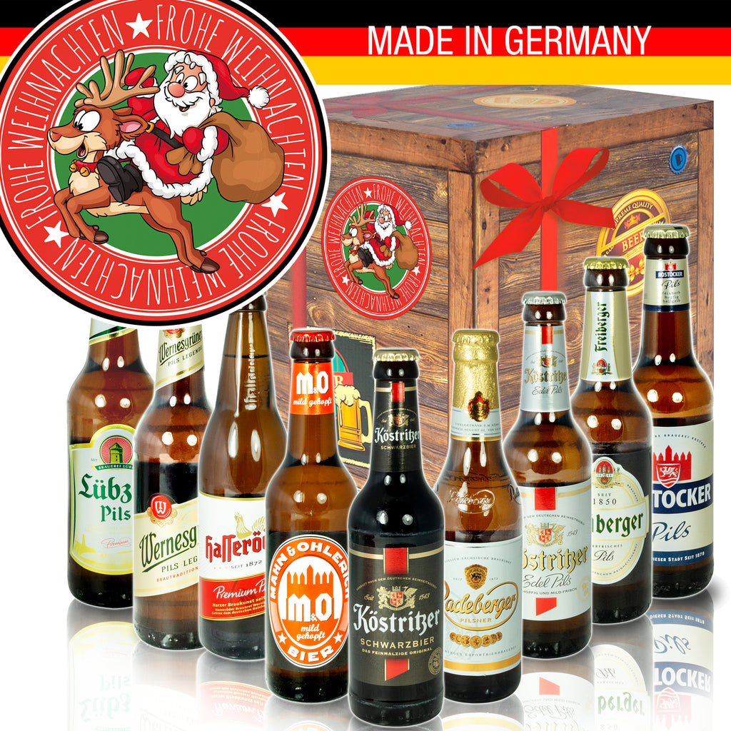 Santa | 9 Flaschen Ostdeutsche Biere | Biergeschenk