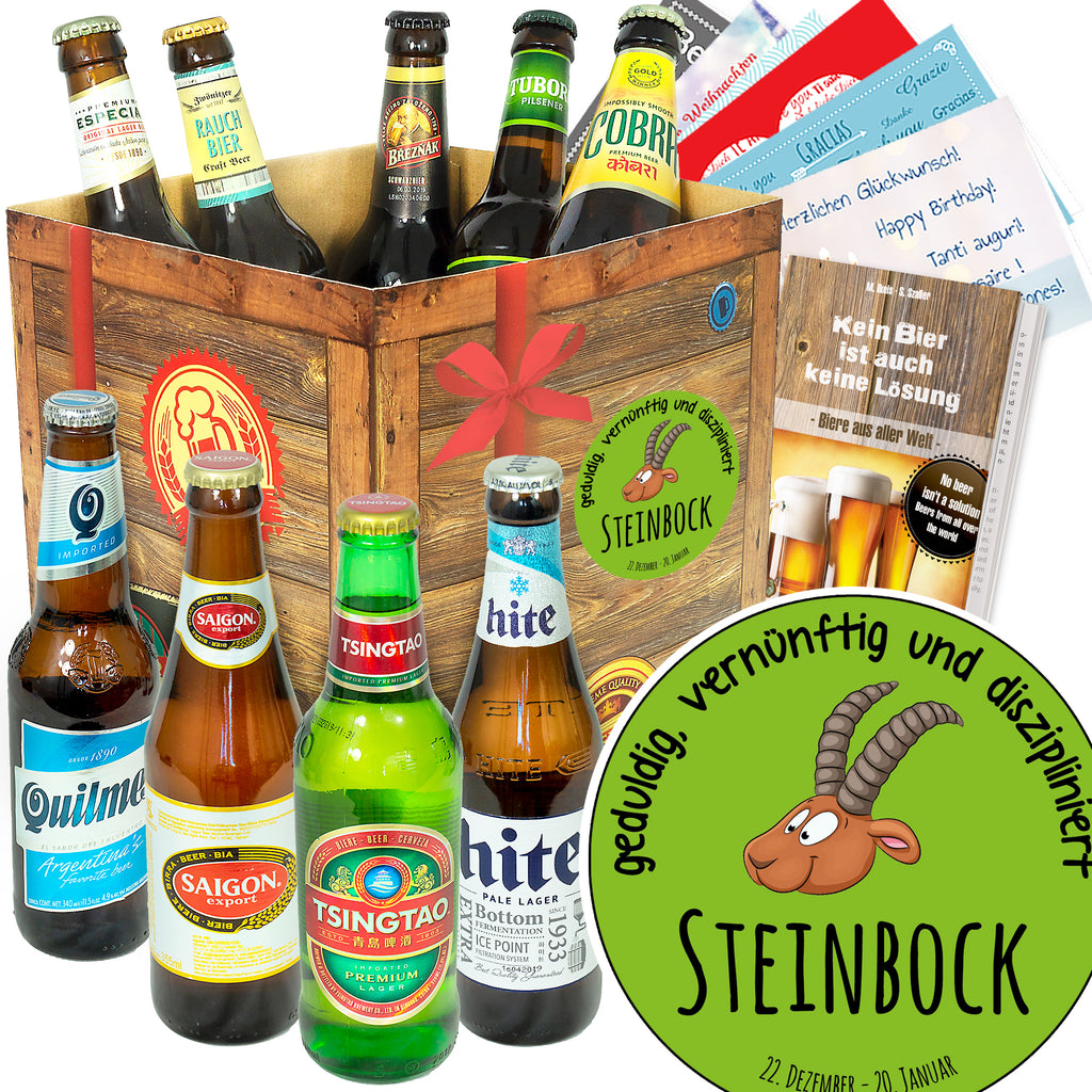 Sternzeichen Steinbock | 9 Biersorten Biere der Welt | Geschenkidee