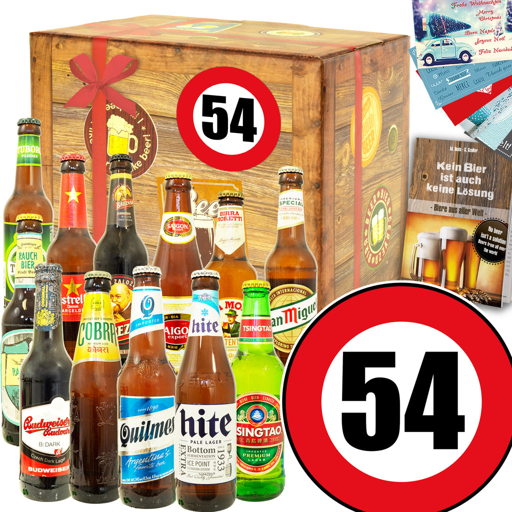 Zahl 54 | 12x Bier Weltreise | Bierpaket