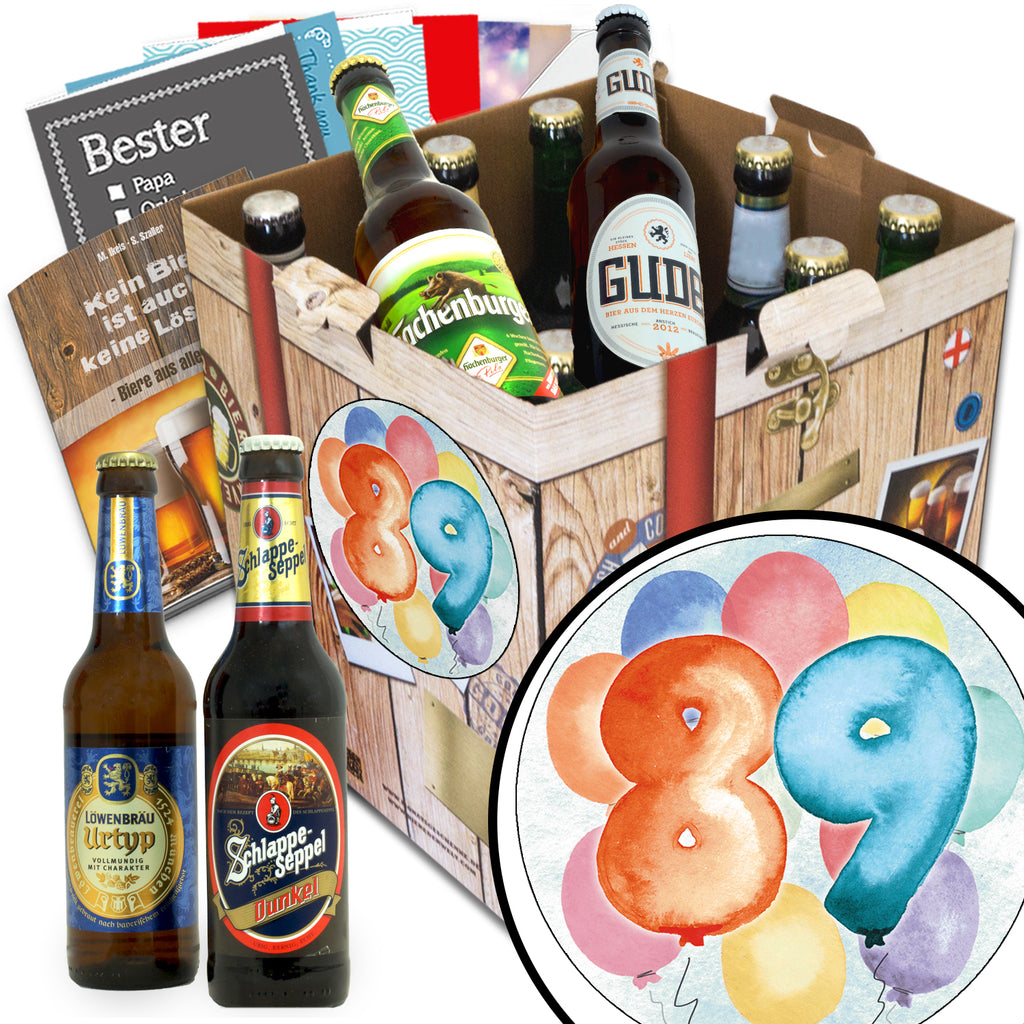 Geburtstag 89 | 9x Biere aus Deutschland | Geschenk Box