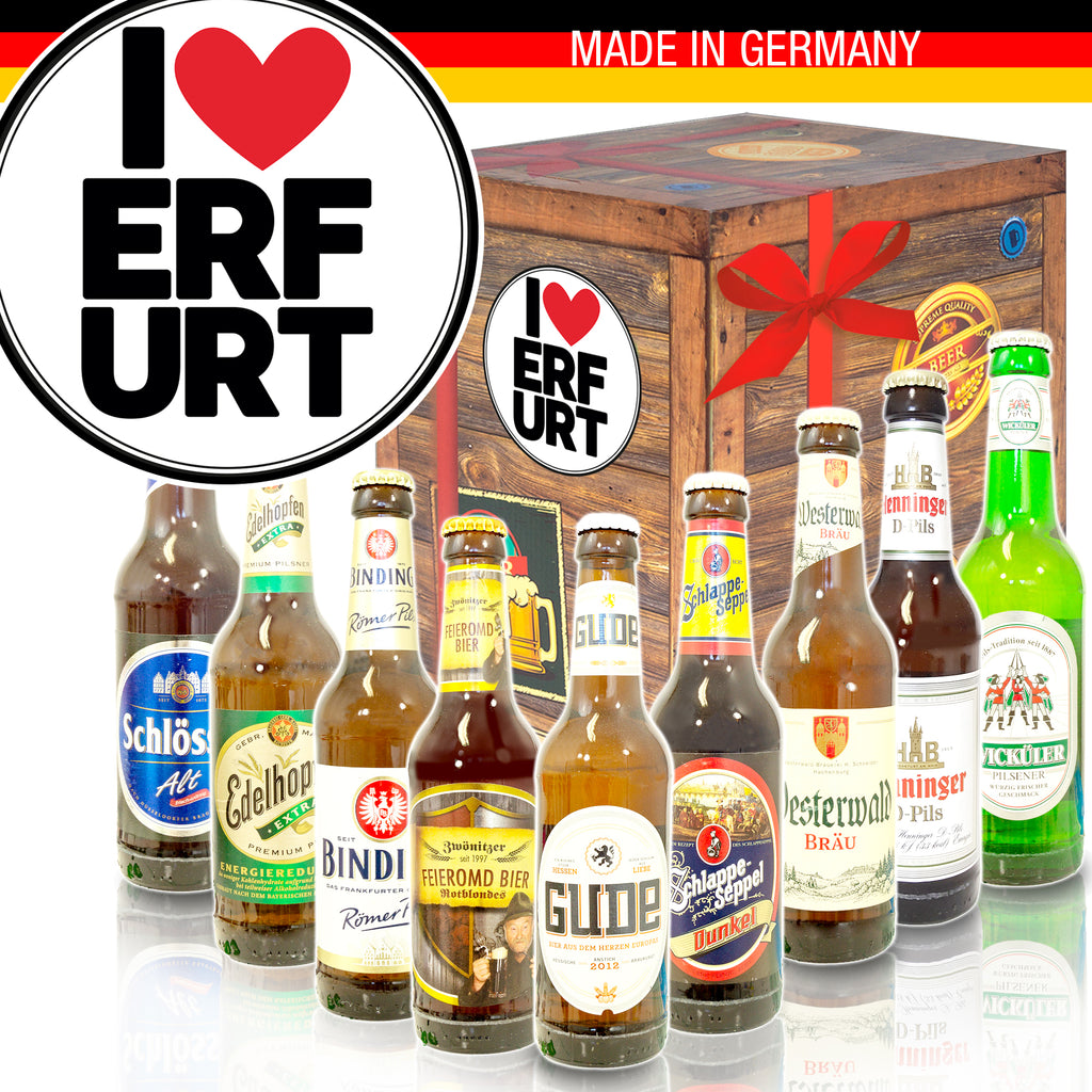 I love Erfurt | 9 Spezialitäten Deutsche Biere | Biergeschenk
