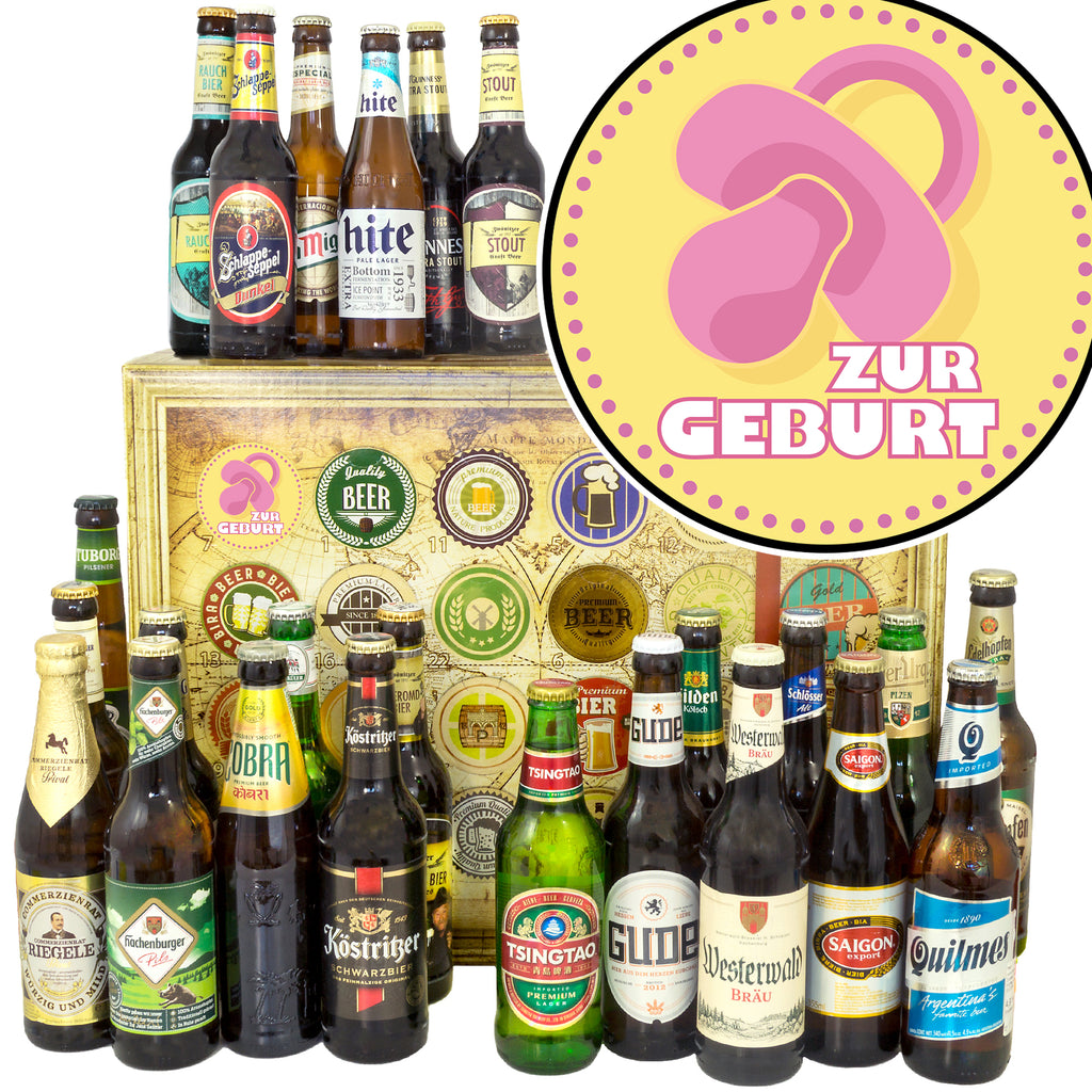 Zur Geburt Mädchen | 24 Biersorten Bier Deutschland und Welt | Bierbox