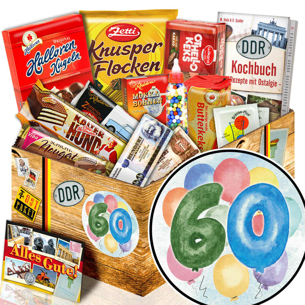 Zum 60. Geburtstag - Süßigkeiten Set DDR L
