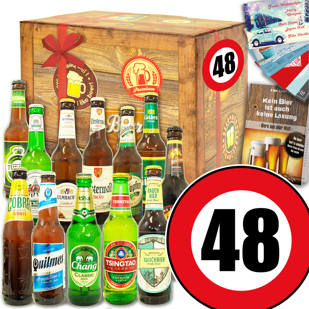 Zahl 48 | 12x Bier Deutschland und Welt | Geschenkset