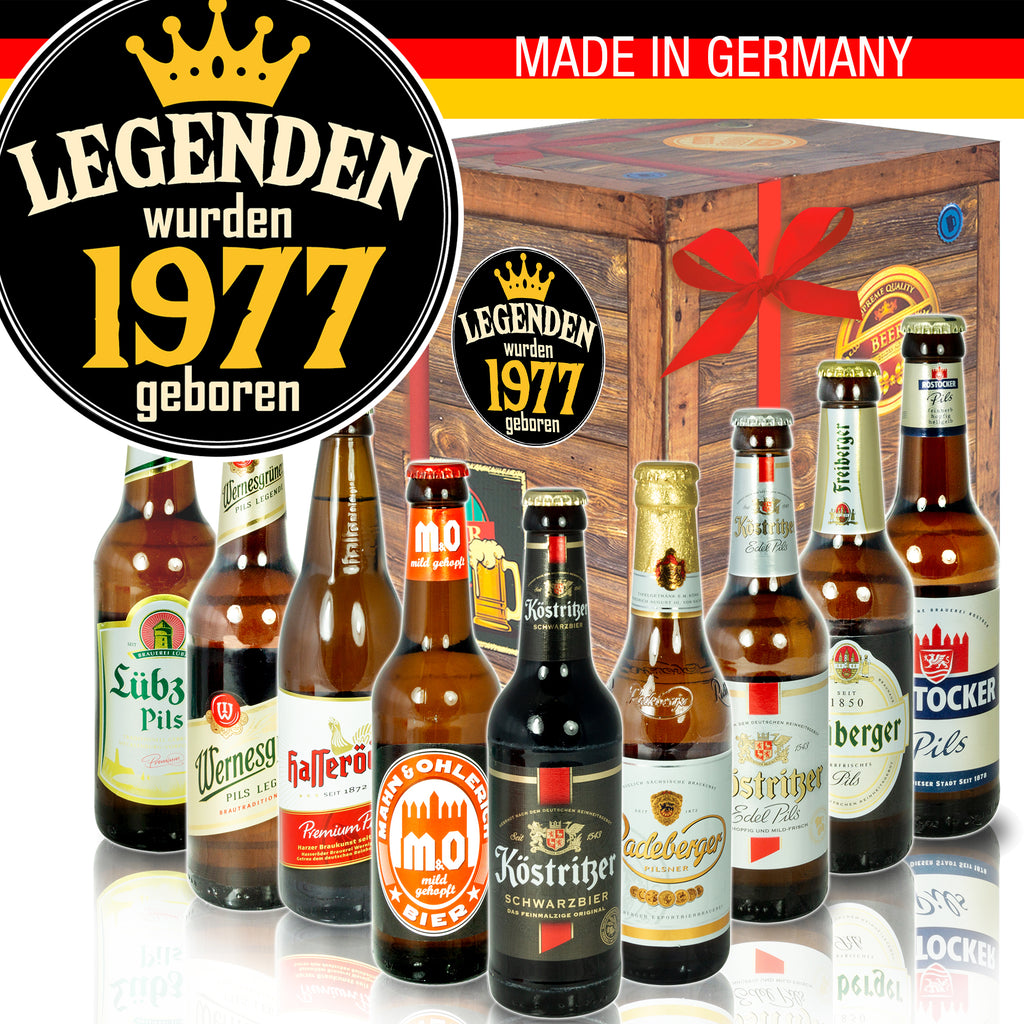 Legenden 1977 | 9 Spezialitäten Biere Ostdeutsch | Geschenk Set