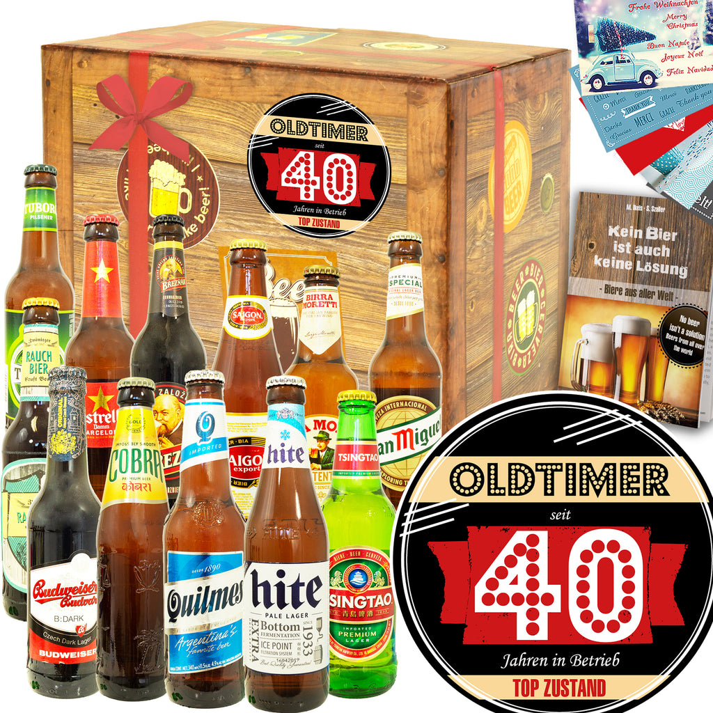 Oldtimer 40 | 12 Spezialitäten Bier International | Geschenkset