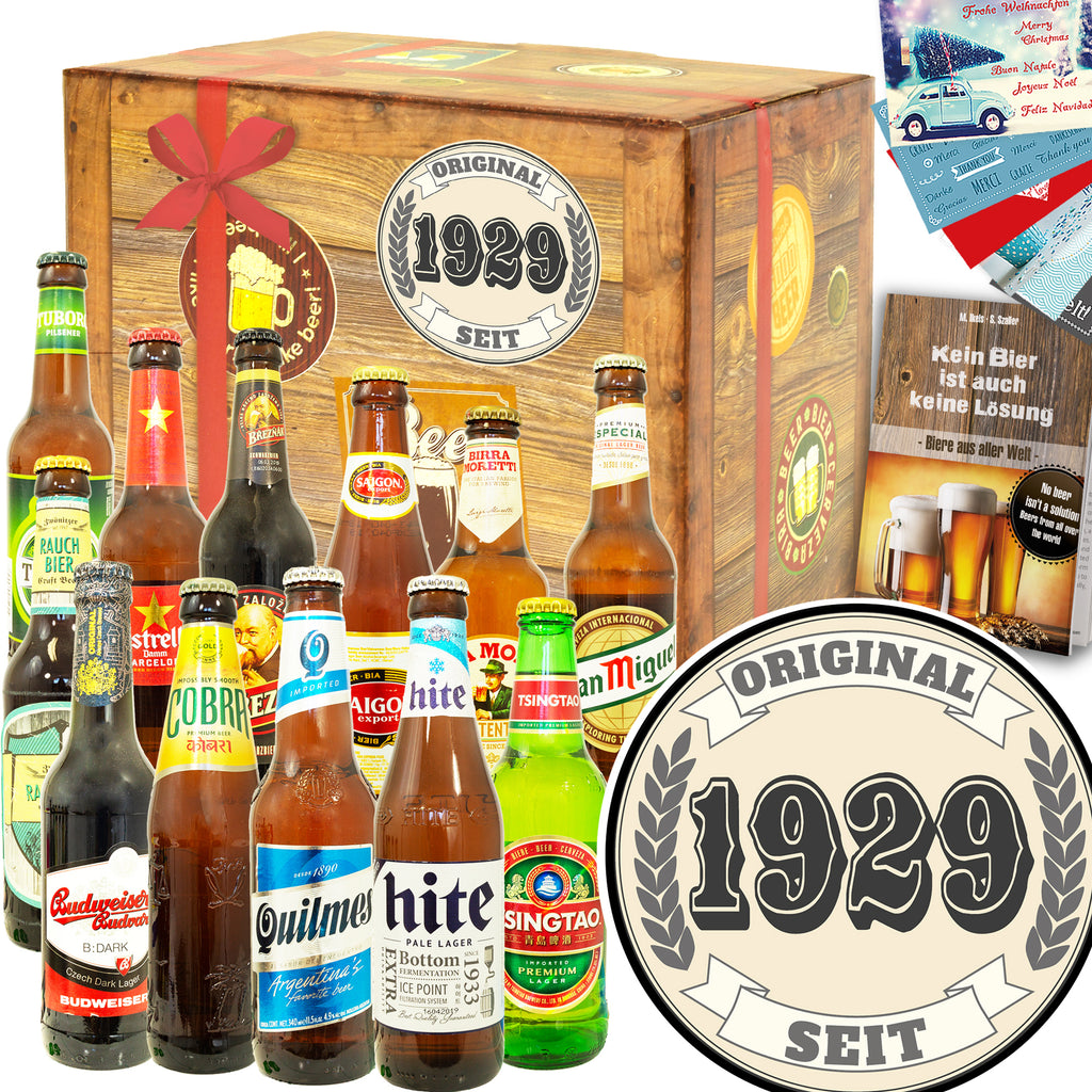 Original seit 1929 | 12 Flaschen Bierweltreise | Geschenk Set