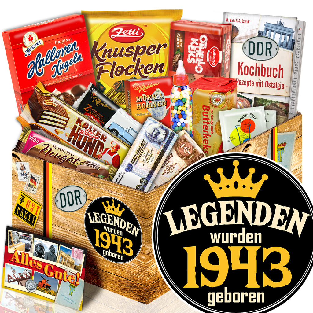 Legenden wurden 1943 geboren - Süßigkeiten Set DDR L
