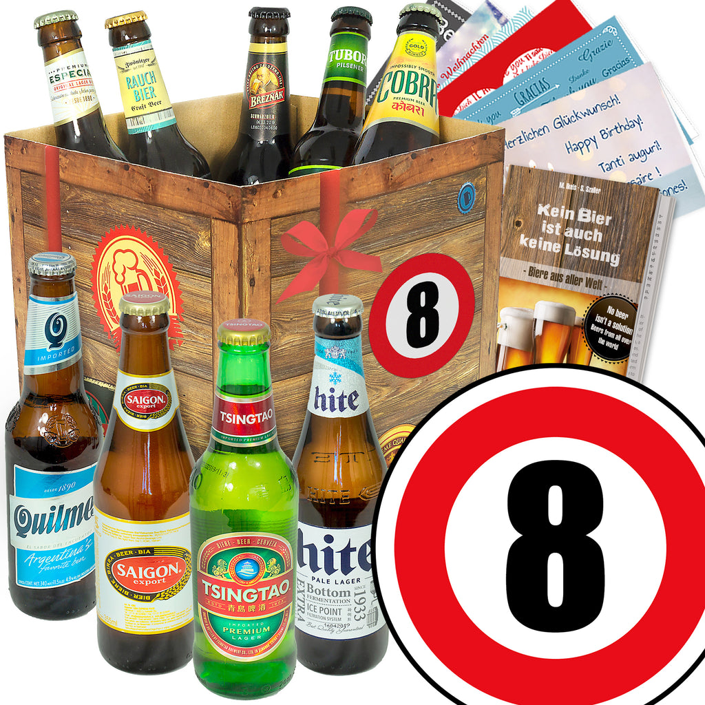 Zahl 8 | 9 Länder Bier Weltreise | Box