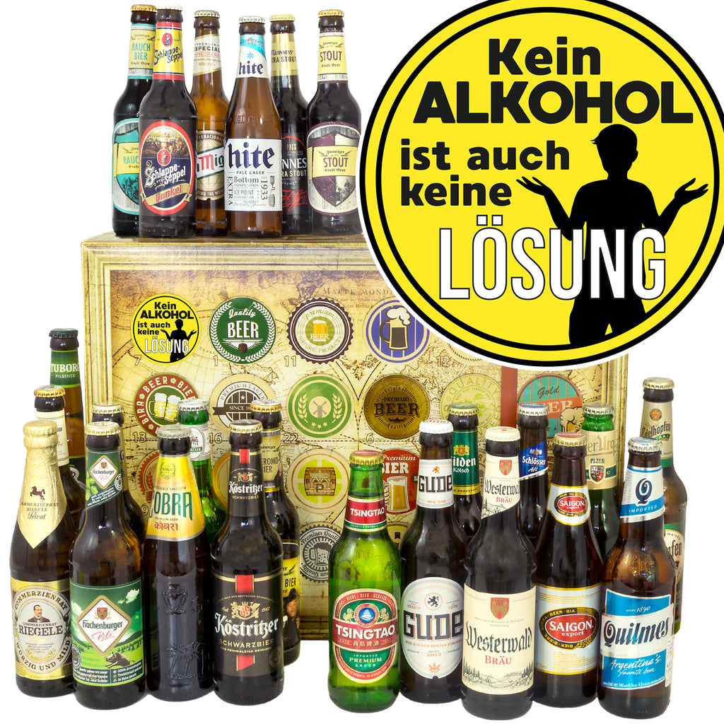 Kein Alkohol ist | 24 Spezialitäten Bier Deutschland und Welt | Geschenkset