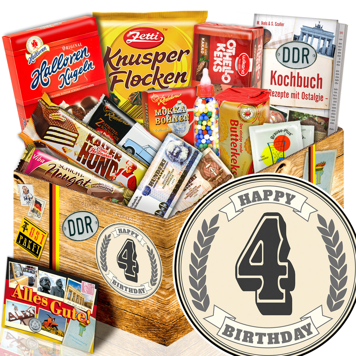 4 Zahl - Süßigkeiten Set DDR L
