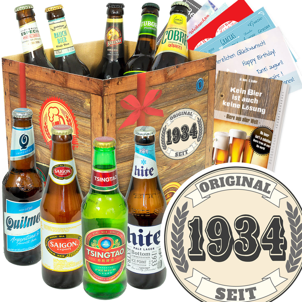 Original seit 1934 | 9 Biersorten Bier International | Geschenk Box