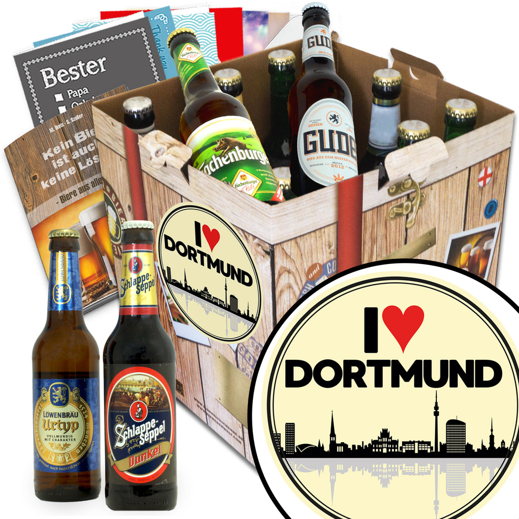 I love Dortmund | 9x Bier Deutsche Biere | Biergeschenk