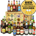 Bier kalt stellen | 24x Biere der Welt Exoten | Geschenkkorb - monatsgeschenke.de