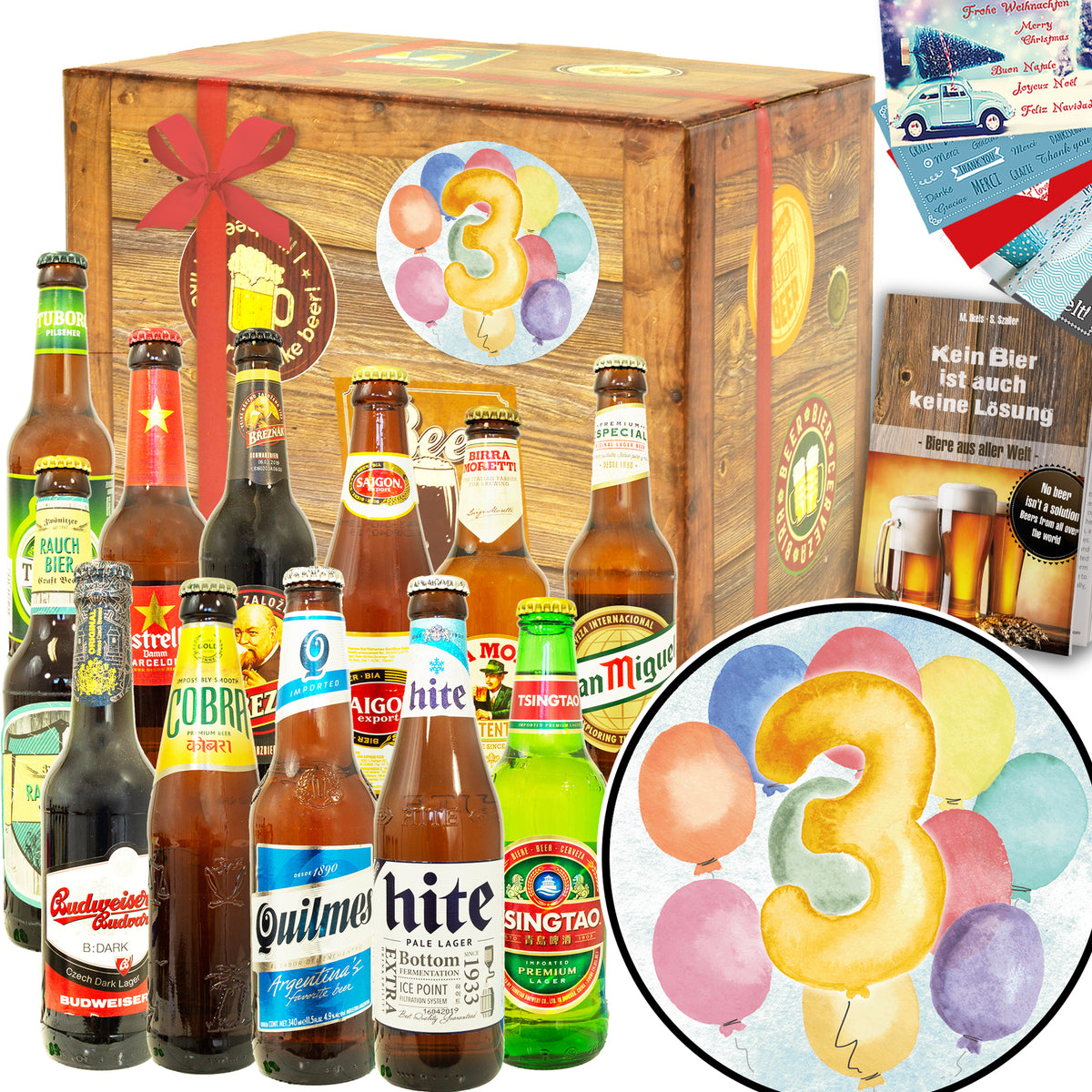 Jubiläum 3 | 12 Flaschen Biere der Welt Exoten | Probierpaket