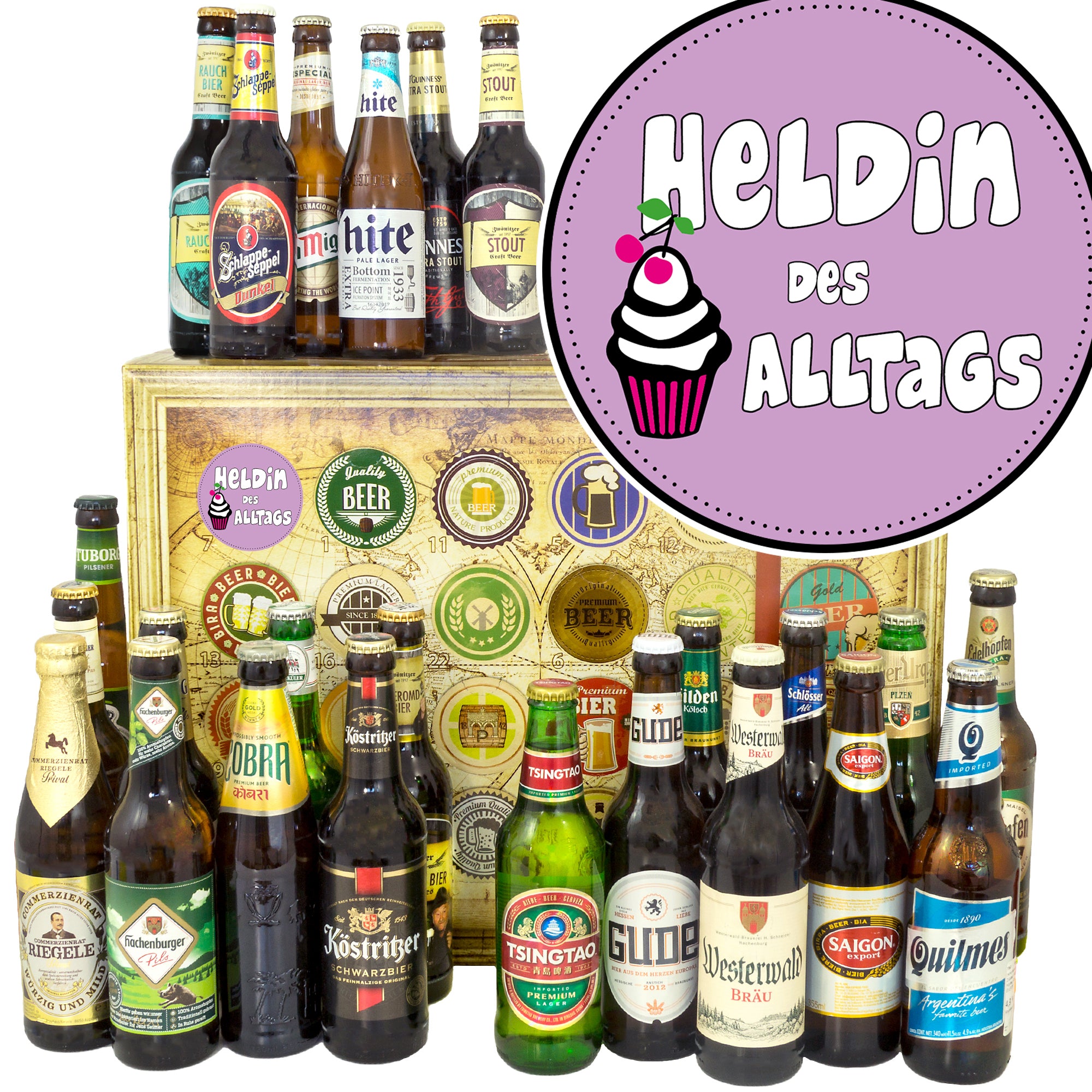 Heldin des Alltags | 24x Bier aus Welt und Deutschland | Paket