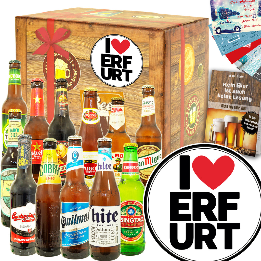 I love Erfurt | 12 Spezialitäten Biere aus aller Welt | Geschenkbox