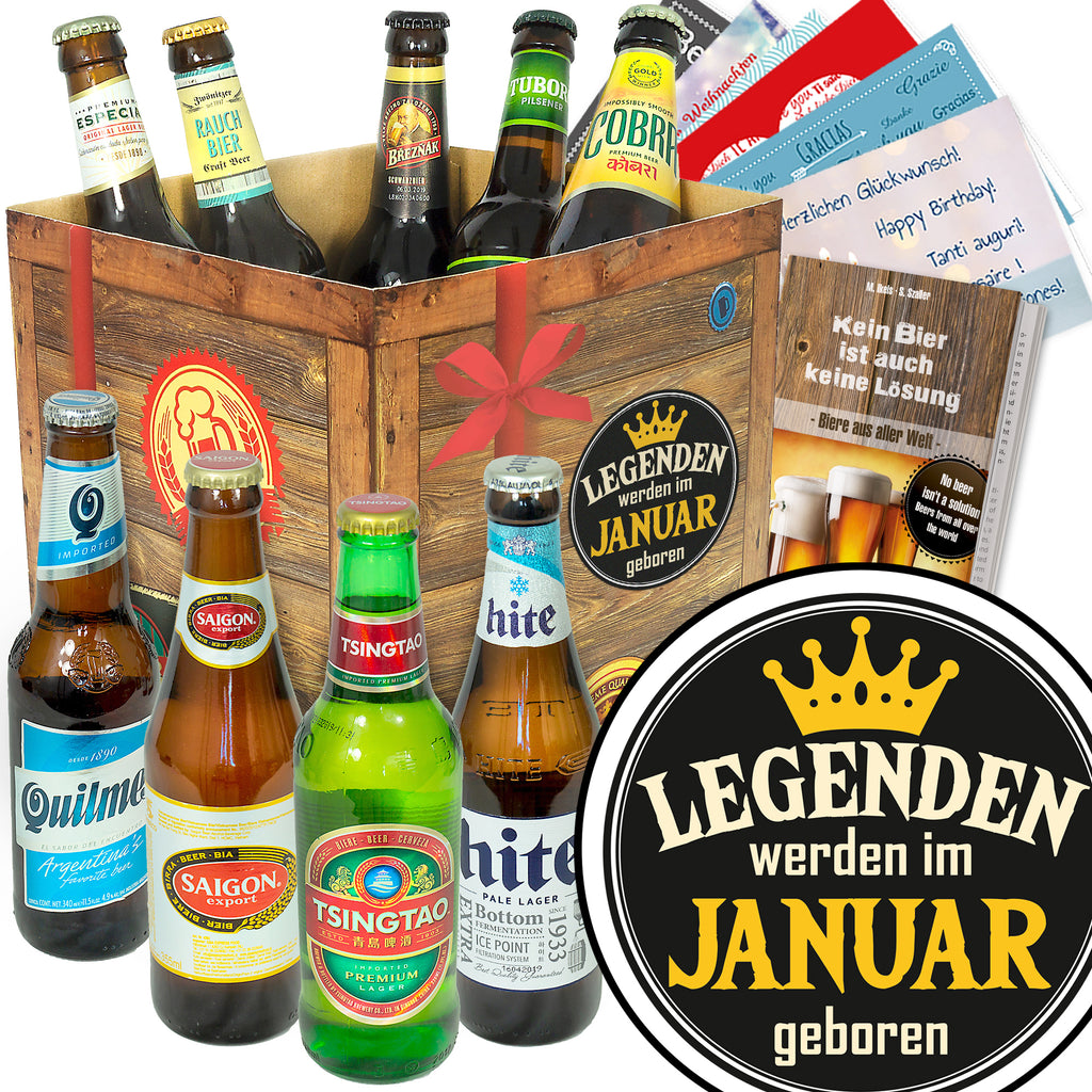 Legende Januar | 9 Biersorten Bier International | Geschenk Set