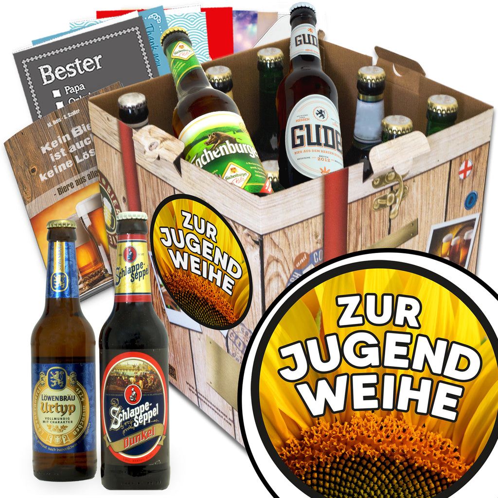 Zur Jugendweihe | 9 Flaschen Bier Deutschlandreise | Geschenkpaket