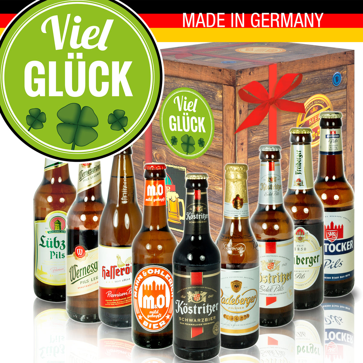 Viel Glück | 9 Spezialitäten Biere Ostdeutsch | Präsent
