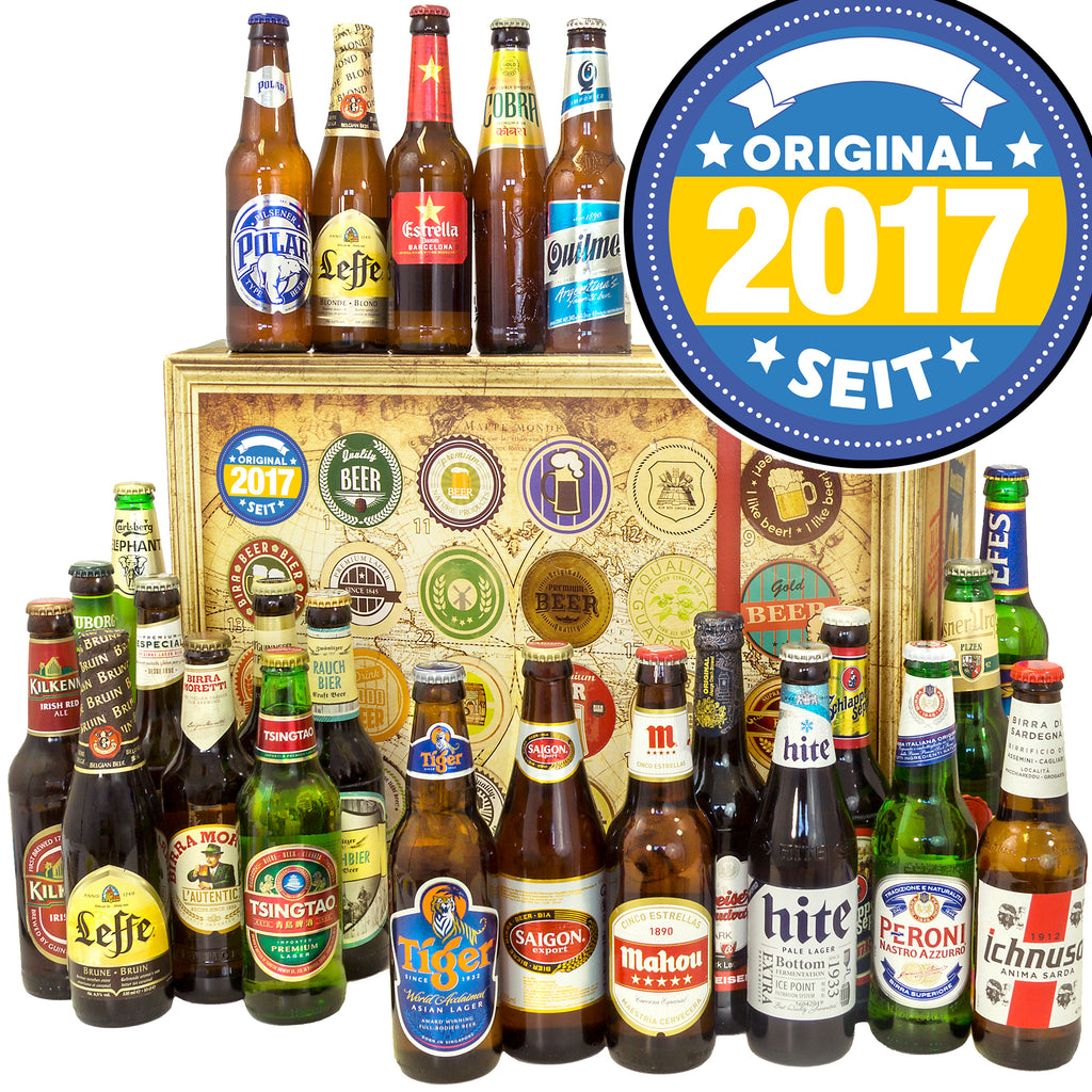 Original seit 2017 | 24 Flaschen Bier Weltreise | Probierpaket