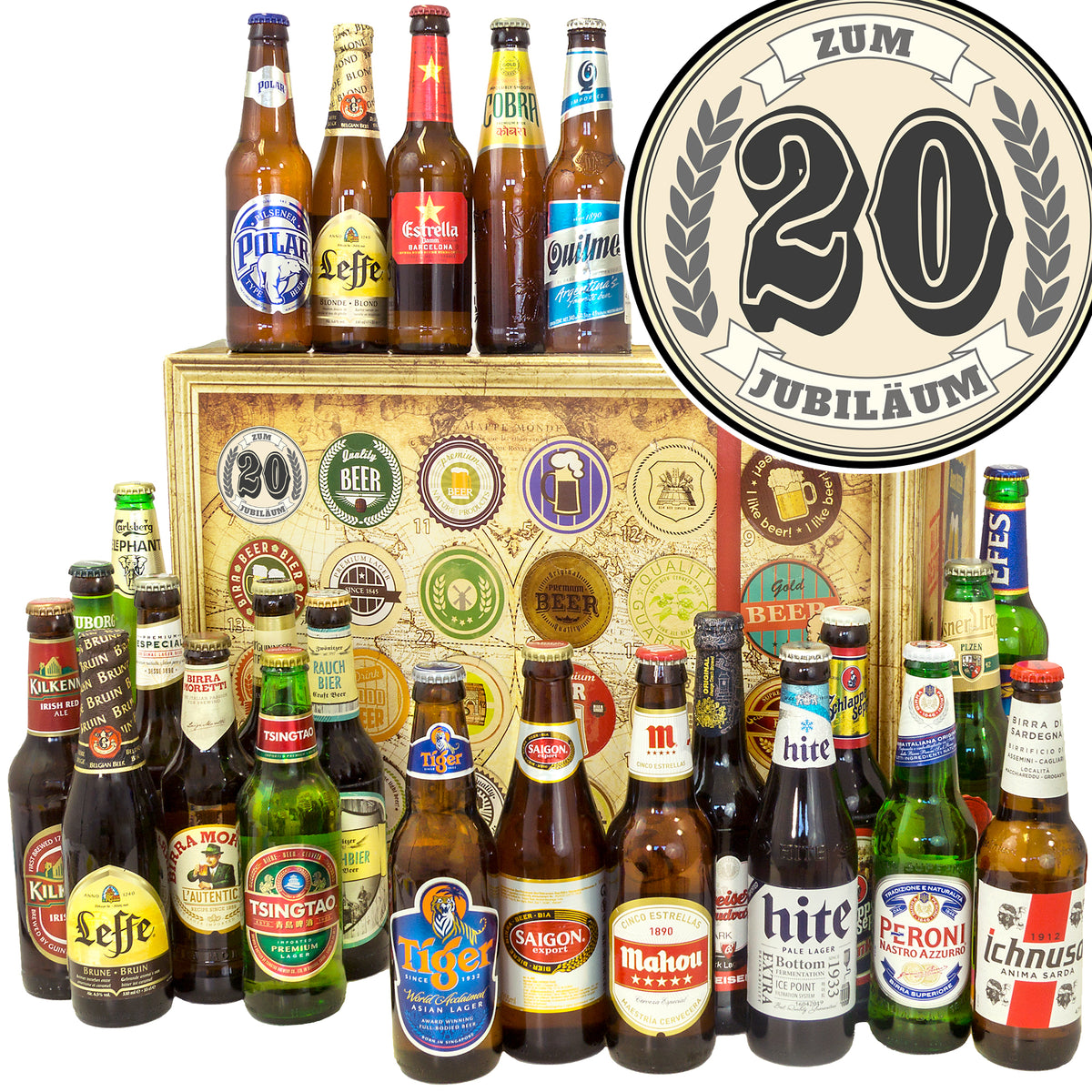 Zum 20. Jubiläum | 24x Bier Weltreise | Präsent