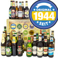 Original seit 1944 | 24x Bier Bier Deutschland und Welt | Bierpaket