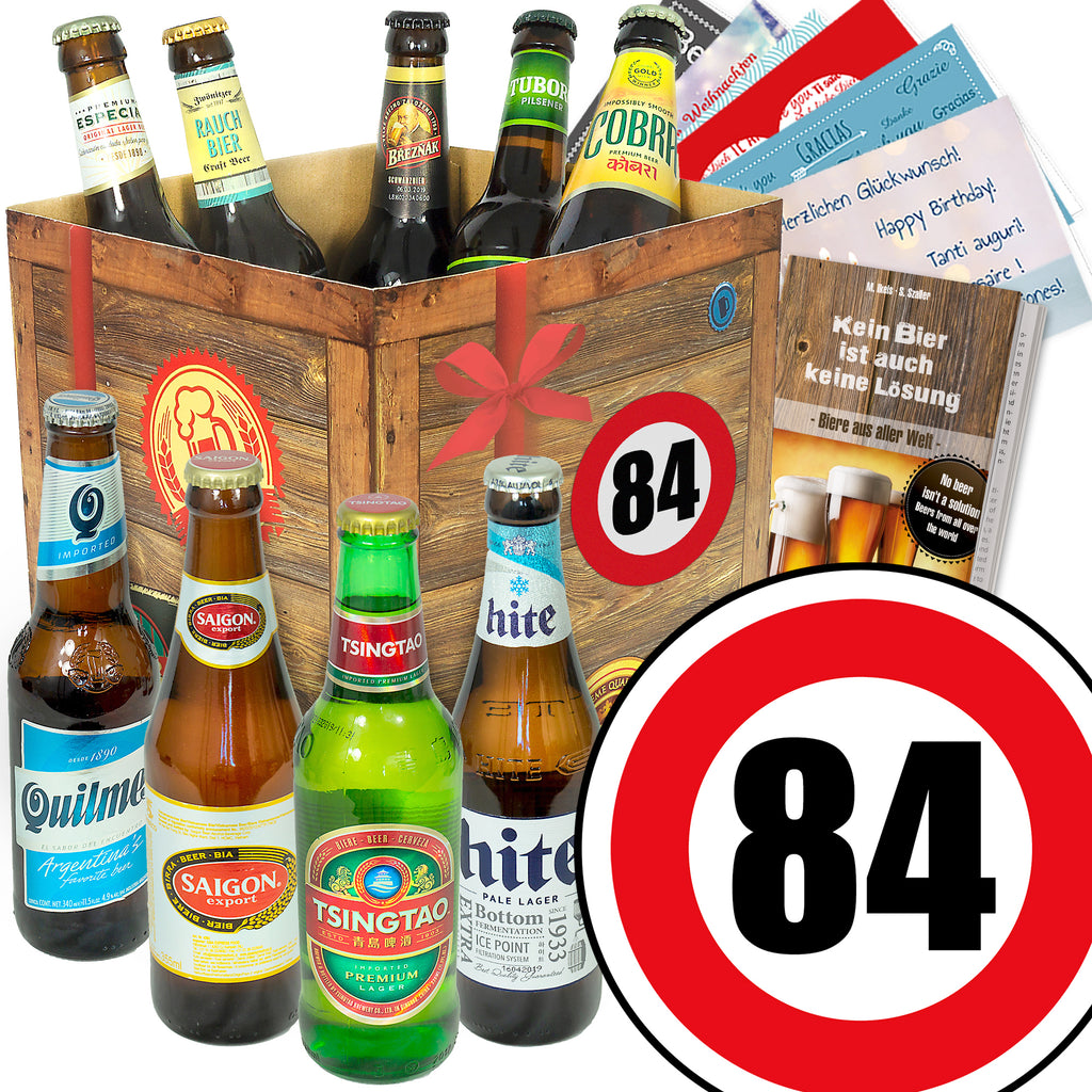Zahl 84 | 9 Länder Biere der Welt Exoten | Geschenkidee