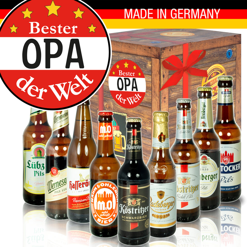 Bester Opa | 9 Flaschen Ostdeutsche Biere | Biertasting