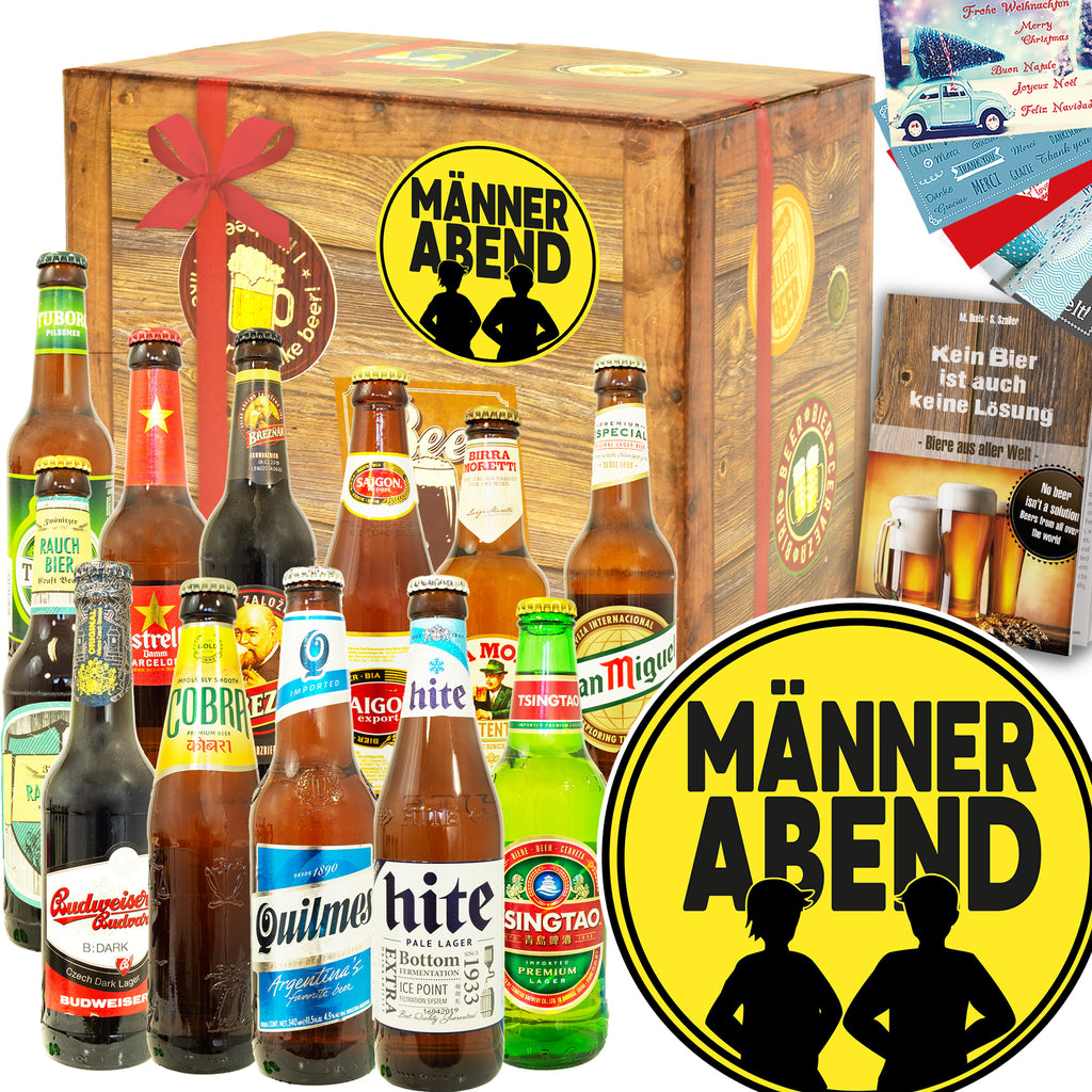 Männerabend | 12 Spezialitäten Biere aus aller Welt | Bierset