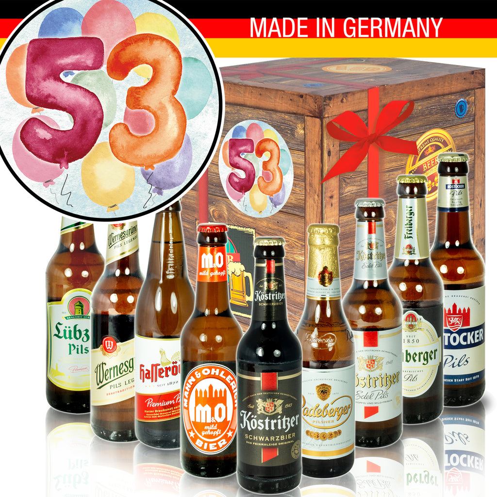 Geburtstag 53 | 9x Biere aus Ostdeutschland | Geschenkpaket