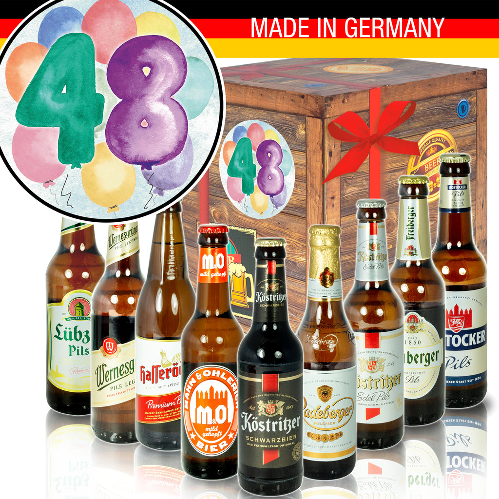 Geburtstag 48 | 9 Spezialitäten Biere Ostdeutsch | Geschenk Set