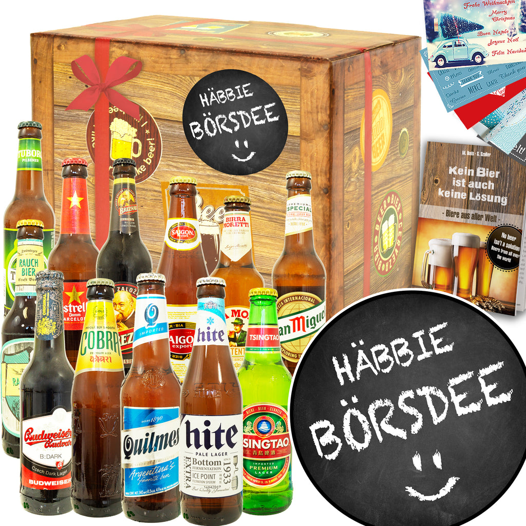 Häbbie Börsdee | 12 Flaschen Bier International | Biertasting