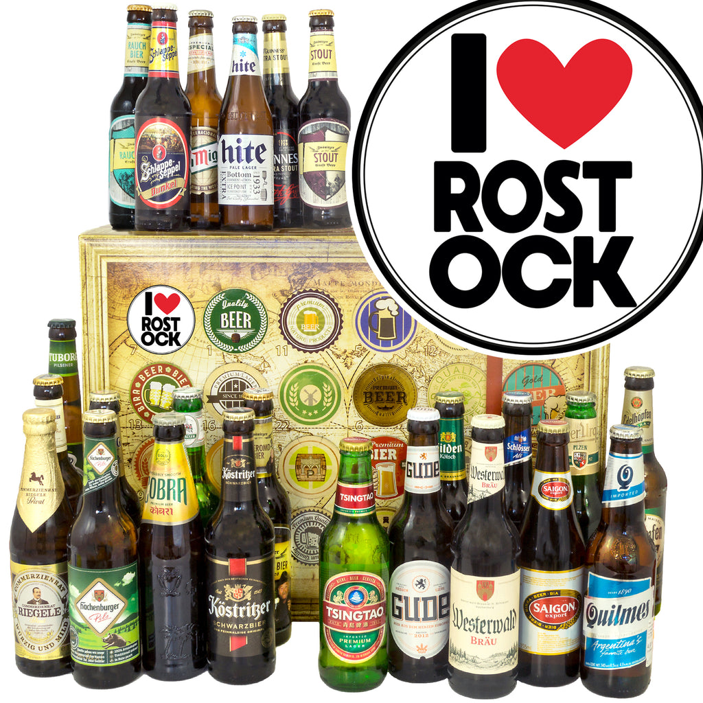 I love Rostock | 24 Spezialitäten Bier Deutschland und Welt | Bierverkostung