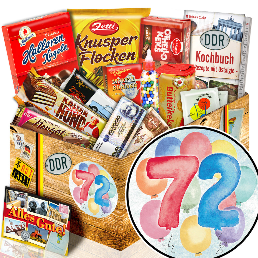 Zahl 72 - Süßigkeiten Set DDR L