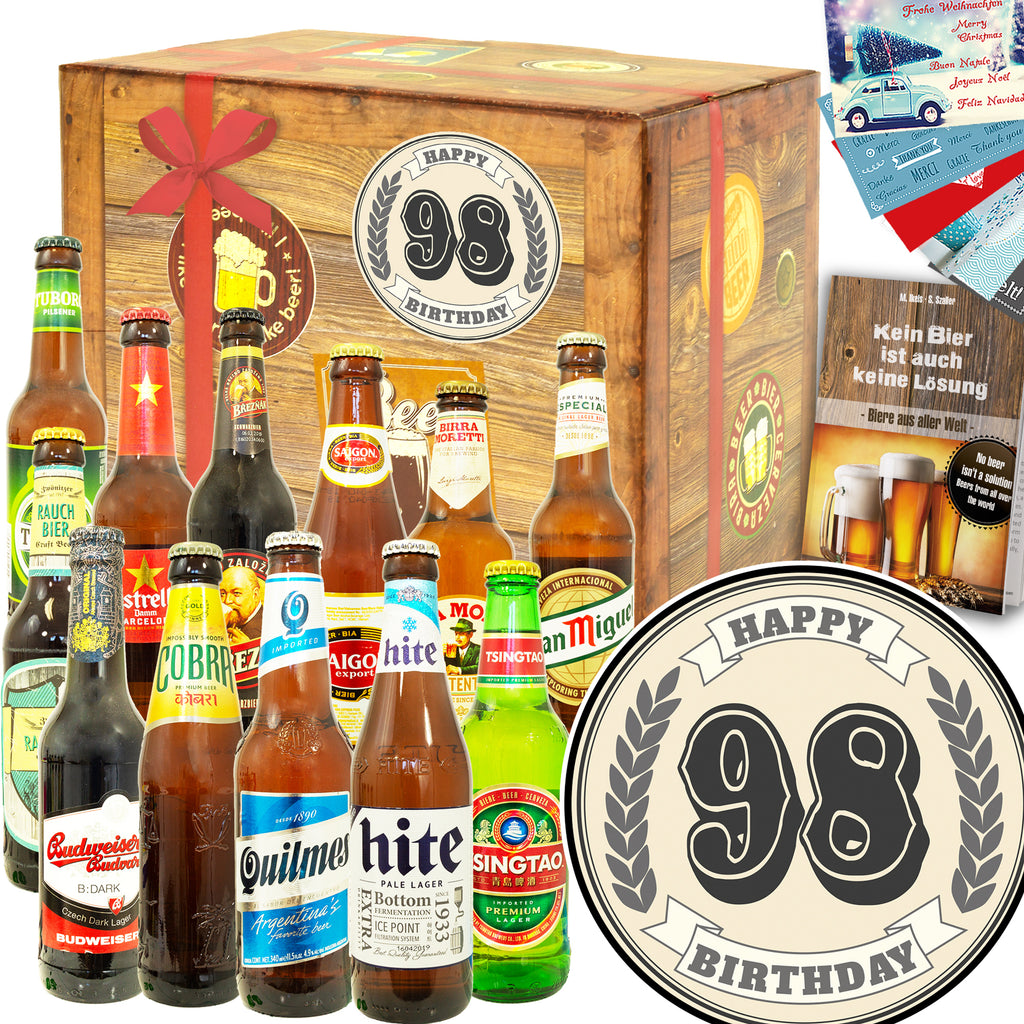 Geburtstag 98 | 12 Länder Bier International | Geschenkset