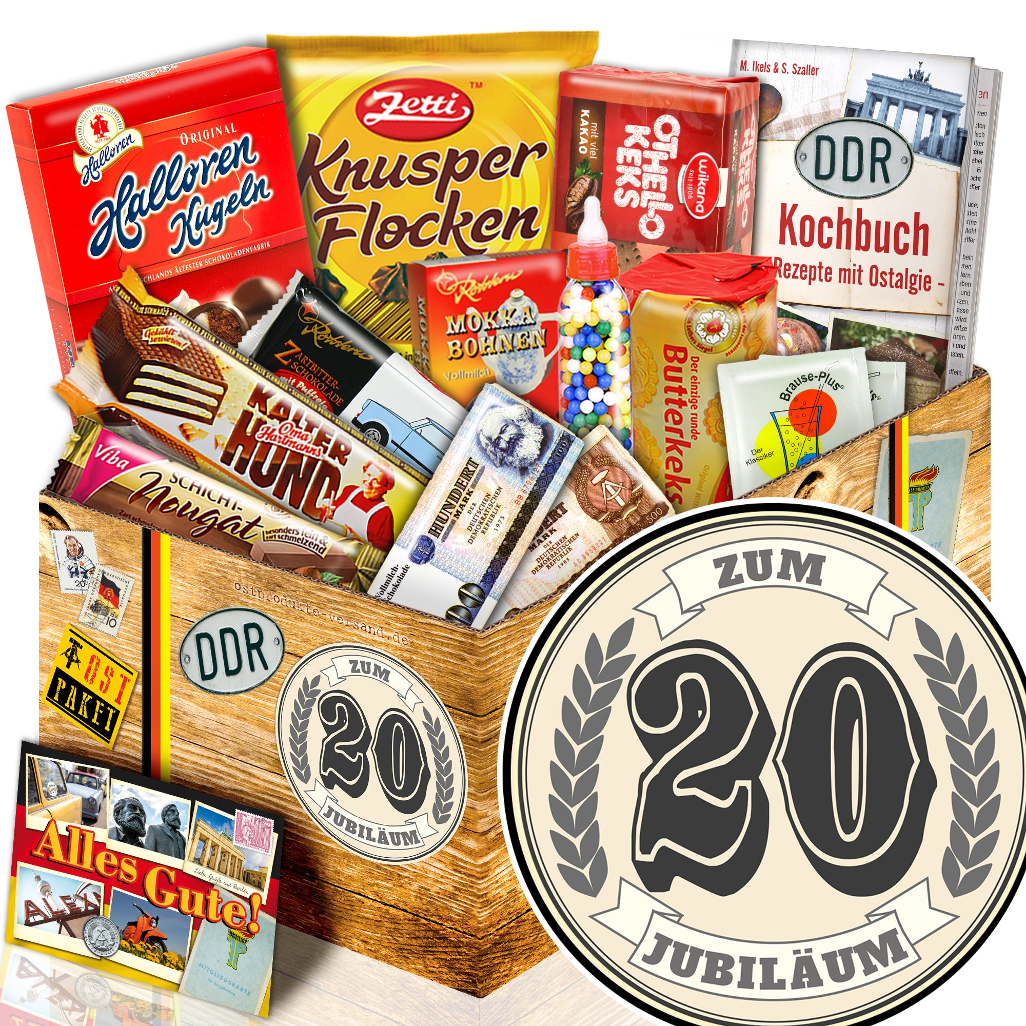 Zum 20 Jubiläum - Süßigkeiten Set DDR L