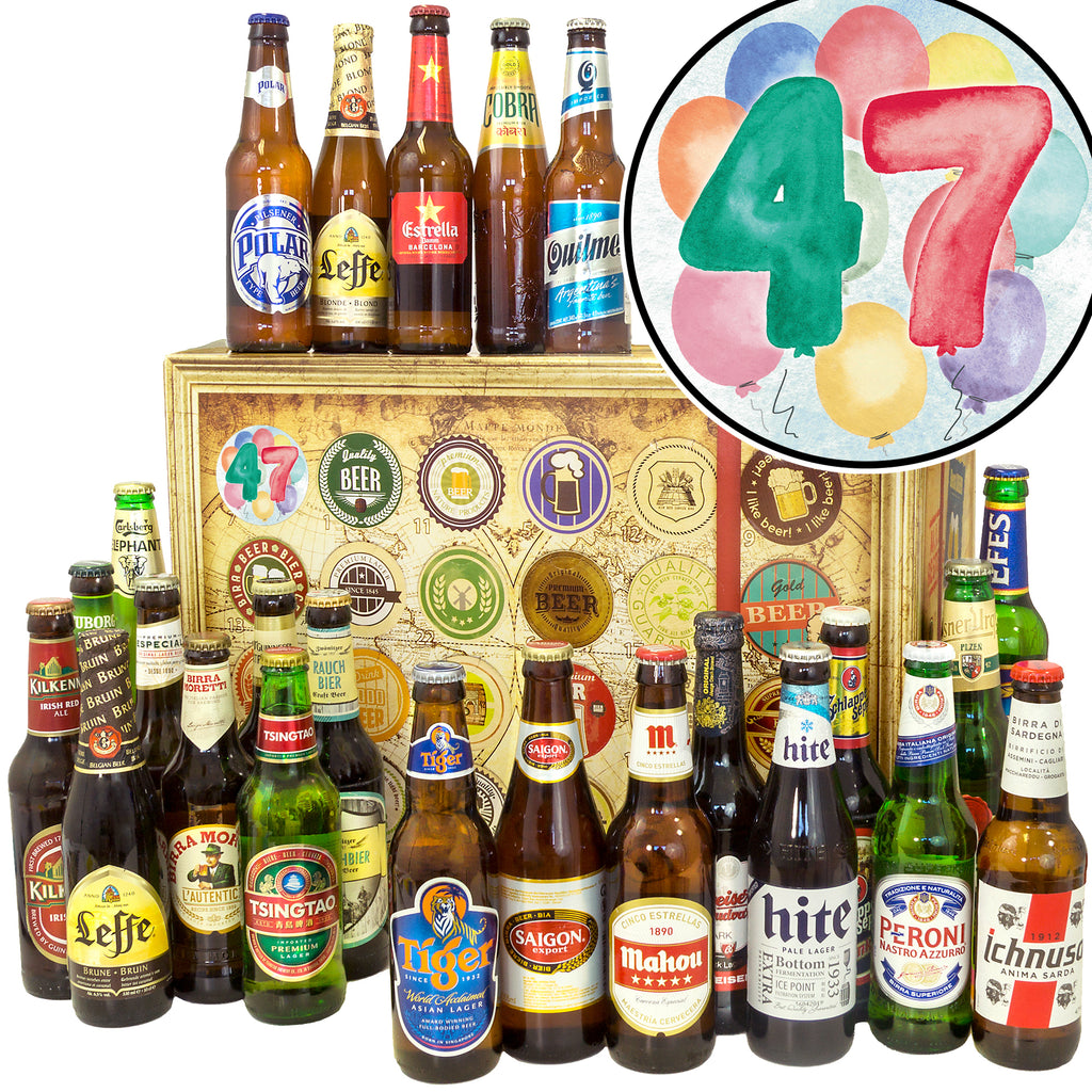 Geburtstag 47 | 24 Flaschen Biere der Welt | Biertasting