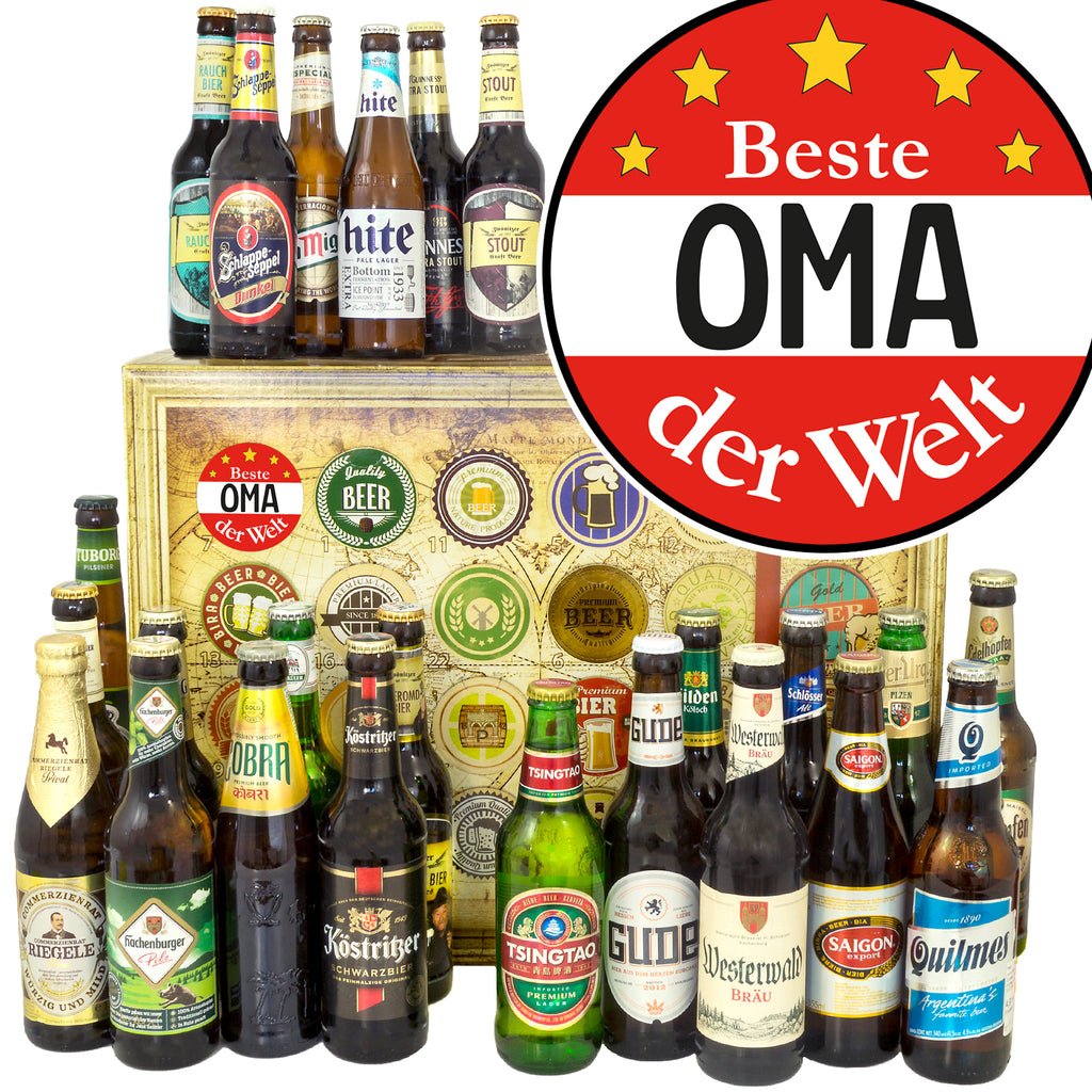 Beste Oma | 24 Spezialitäten Bier International und Deutschland | Geschenkidee