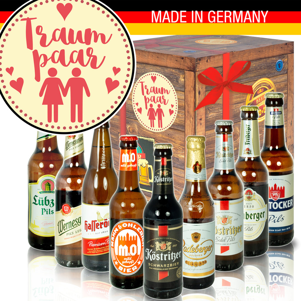 Traumpaar | 9 Biersorten Biere Ostdeutsch | Geschenk Set