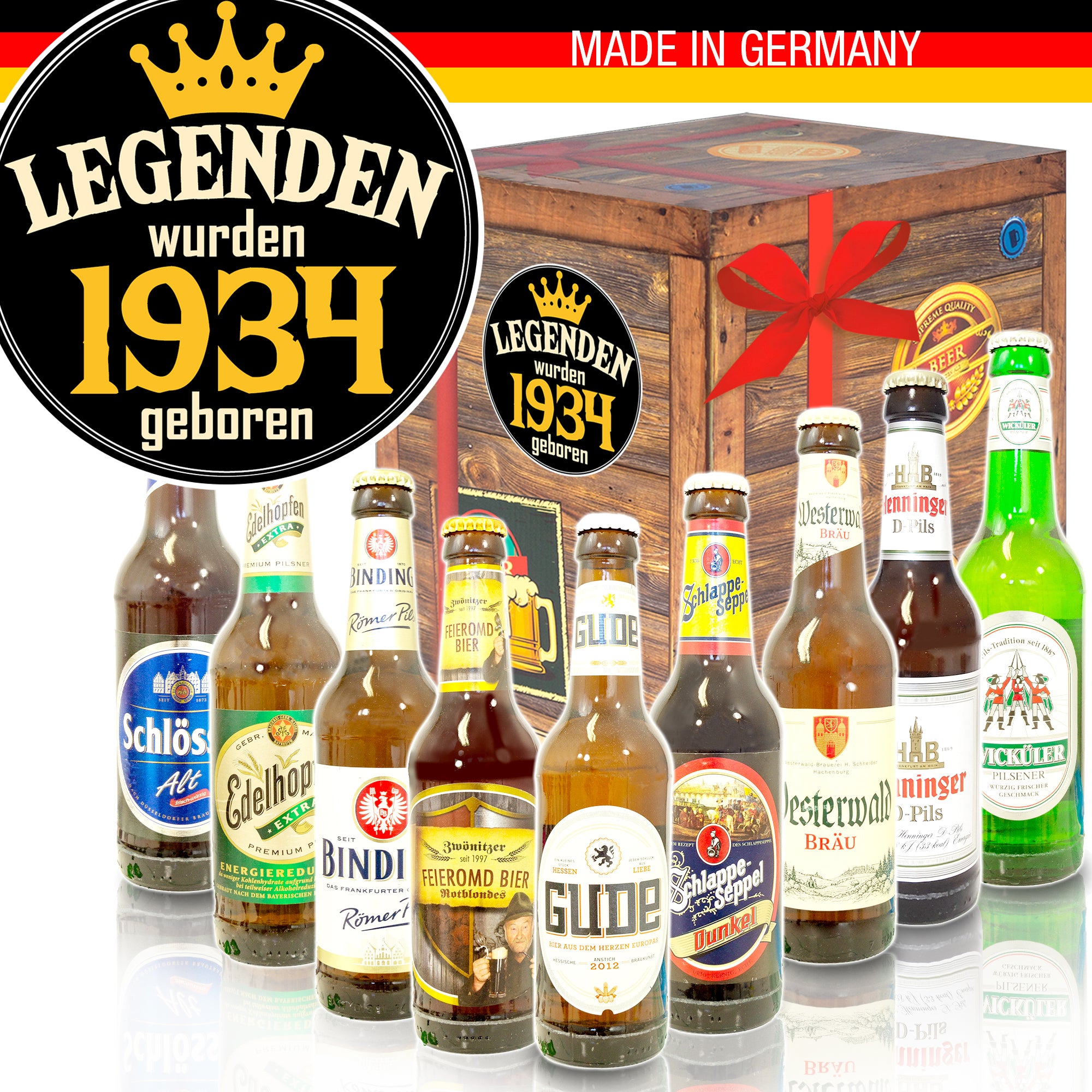 Legenden 1934 | 9 Biersorten Biere Deutschland | Geschenkset