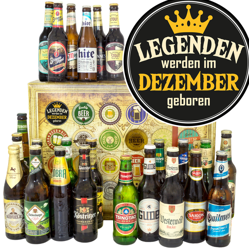 Legende Dezember | 24 Spezialitäten Bier aus Welt und Deutschland | Bierverkostung